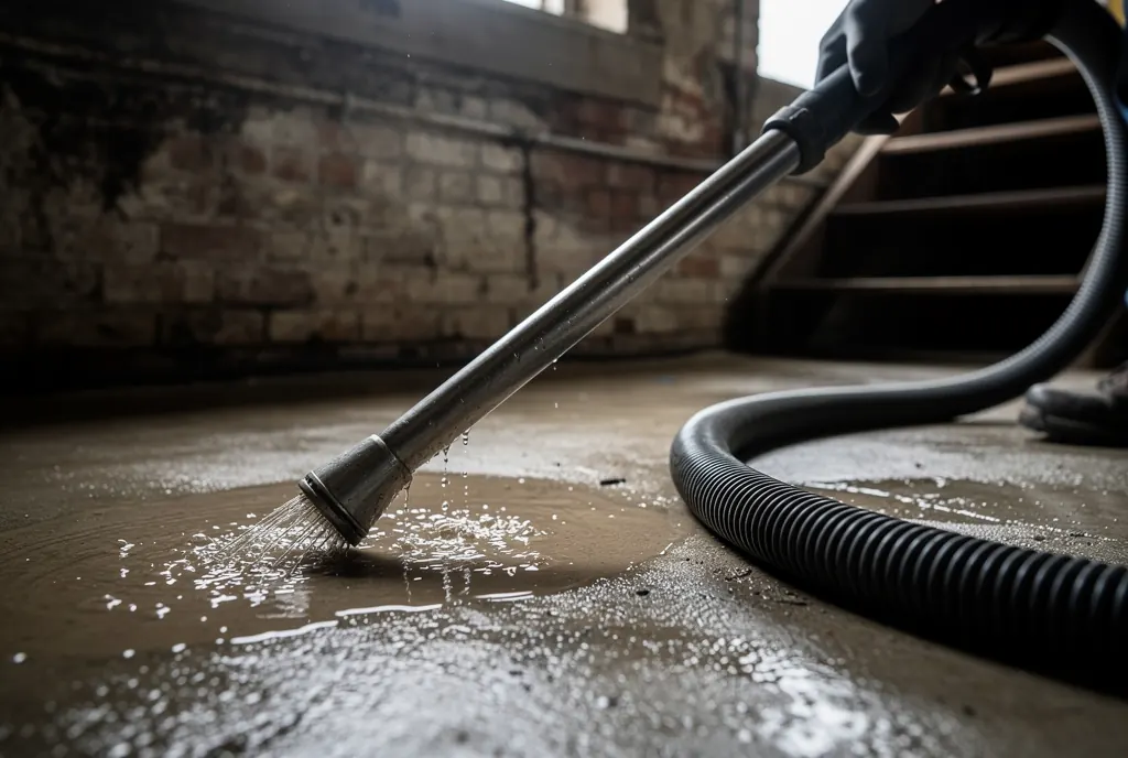 24/7 water extraction underway in a Chicago basement